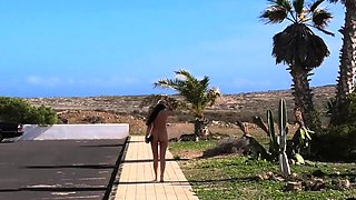 Risky naked walk down the street. Public nudity MiaAmahl