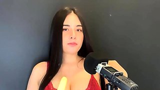 Chubby Brunette Big Boobs Dildo Masturbation