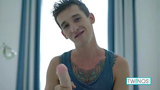 Inked Boy Noah Stretches His Sweet Fuckhole With A Dildo!