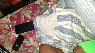 Cheating Black Milf getting fucked while her husband is on her phone