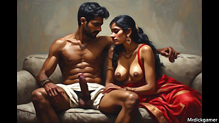 Aunty with collage boy, cheating aunty not satisfied by her husband