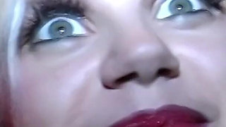 Busty Blonde Babe Cherry Treats Is on Her Knees Sucking off Dirty Doggers