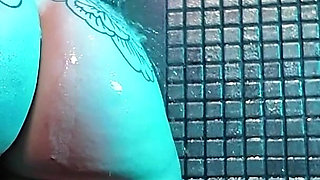 Slow Motion Shower Worship, Nude Cinematic Wet Goddess Body, Sensual Water Play, Glistening Close-up
