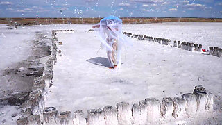 White Silence on Salt Lake Elton