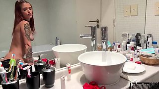 My Redhead Girlfriend Undresses in Bathroom Then We Fuck Doggystyle Hard - Valentino Roca Homemade