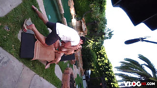 Angel Youngs Cant Fight Horniness And Takes Pool Boy Cock
