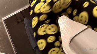 Amateur striptease and Solo masturbation