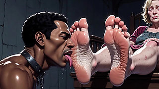 Granny Foot Slave Session - Passionate Toe & Sole Licking