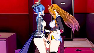 Anime yuri boobs, anime yuri, anime yuri kiss 1