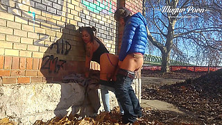 Busty chick Heidi Van Horny getting a lovely creampie with MugurPorn outdoor