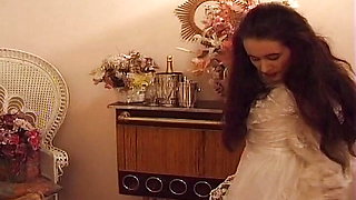 A busty French bride gets a hardcore fuck from her new husband