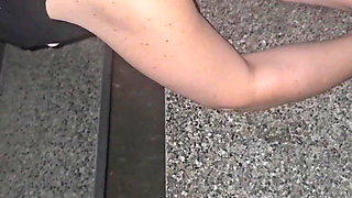 A Stranger Catches Me Playing with My Pussy and Fucks Me Doggy-style on a Bench Out in Nature.