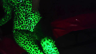 I Seduce You with My Glossy Green Minty Lips and Kisses and Shiny Latex