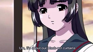 Horny anime lesbian teens skip class to lick pussy