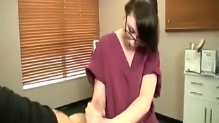 Teen 18+ Nurse Jacks Off A Huge Dick