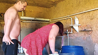 I fucked a village whore right in the barn where she was doing laundry