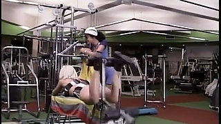 Horny sluts training in the gym