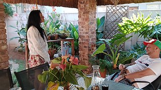 Masturbating with My Neighbours Wife Outdoor on the Patio