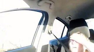 Car Sex With a Busty MILF Caught on Webcam