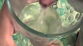 We have each other's piss from glass