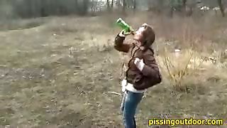 The morning beer pissing