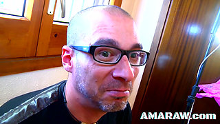 Brunette Sonia Sex getting cummed on her big boobs after anal