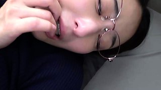 Erotic amateur girl giving blowjob and titjob in POV