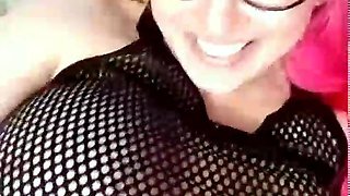 Big Boobed Blonde Masturbates With A Dildo In The Bathroom