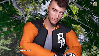 Curvy redhead with huge tits in a visual adult story