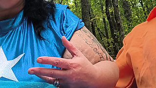 Naughty Actress Outdoor Scene Escapee Trying to Get in the Pussy