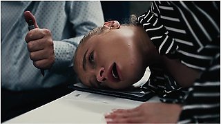 Blonde Dream’s Boss Freezes Time to Fuck Her During an Interview
