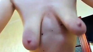 Playing with My Mature Girl's Saggy Tits