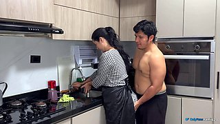 My boss takes advantage of his wifes carelessness and fucks me very hard!