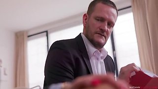 Horny Boss Ian Scott Fucks Petite Secretary Christina Shine Hard in Office - Blowjob & Cowgirl