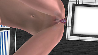 Office Cunnilingus Ecstasy: 3D Cartoon Beauty's Multi-orgasm Lick Fest