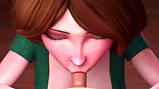 Horny brunette fantasizes about getting fucked 3d animated