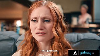 Hot Redhead Scarlet Skies Gets Tied Up & Rough Facefucked by Femdom Dee Williams