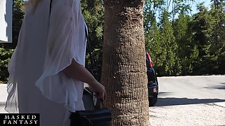 While Car Driving, I Rub Her Uncovered Clit and Make Her Come with an Intense Loud Moaning Orgasm