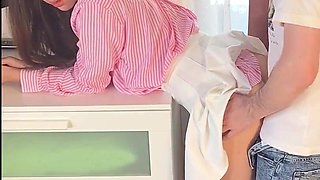 Kitty ( Jolie Butt ) asks daddy for milk and gets it in full. Mobile #6