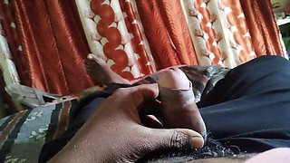 Hand job play the big dick by hard