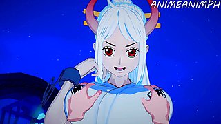 Luffy can't help but bang the sexy ladies from One Piece during his vacation