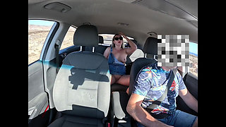 Girl No Panties Masturbating in the Taxi