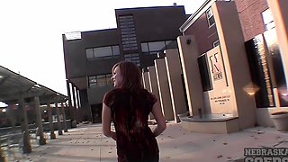 Josie Naked in Public Campus