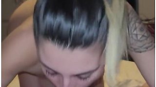 Blowjob And Footjob With Cumshot On My Wifes Feet