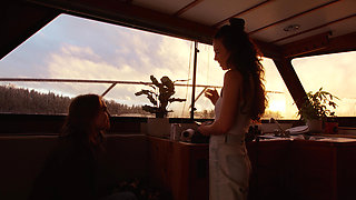 Wild couple swap foursome on a boat