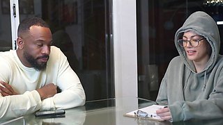 Huge fake tits and ass are perfect for the big black dick pleasure