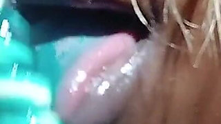 Alexa - Half Naked Blonde Sucking on Sweet