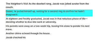 The Neighbor's Visit as the doorbell rang, Jacob was jolted awake from the couch