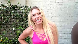 Bang Real Teen cute blonde Zoe Clark nails debut with oral and toy scene