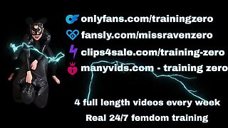 Amateur Femdom Spanks Slave With Cane - Anal Pegging & Prostate Massage